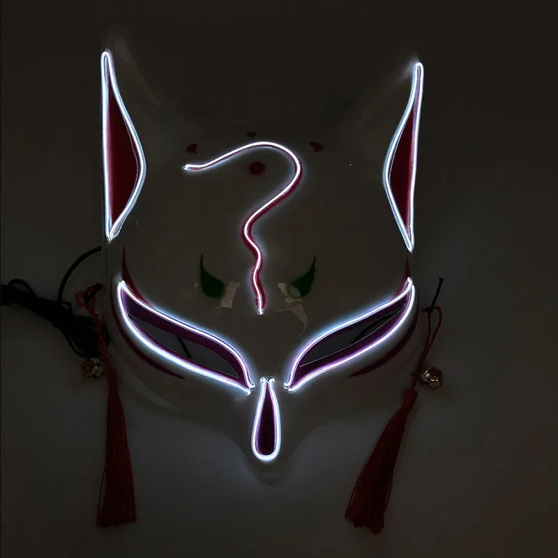 Glowing  Demon Slayer Mask Cosplay Japanese Cartoon