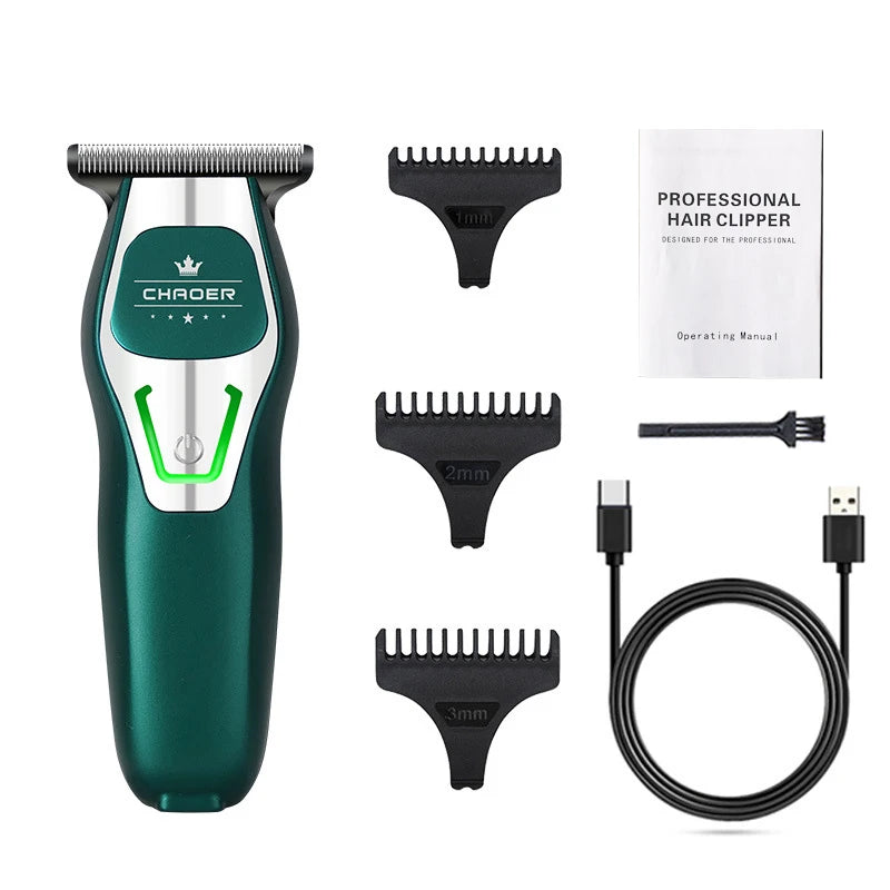 Powerful Professional Hair Trimmer Men 0 MM T Blade Electric Clipper