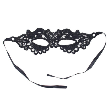 Black Party Mask for Women Hollow Lace Masquerade