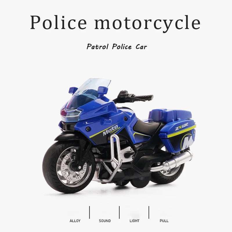 Car Model Alloy Pull Back Motorcycle Men's Locomotive