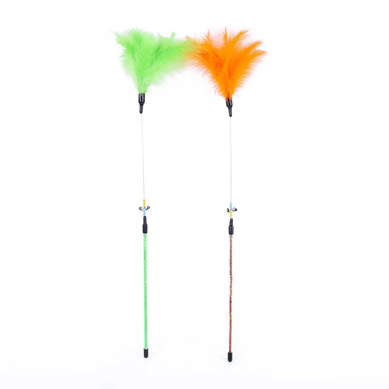 Funny Kitten Cat Teaser Interactive Toy Rod