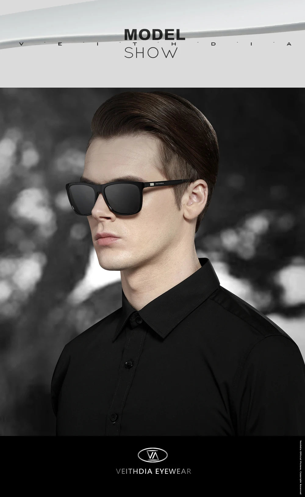VEITHDIA Brand Sunglasses Unisex Retro Aluminum+TR90