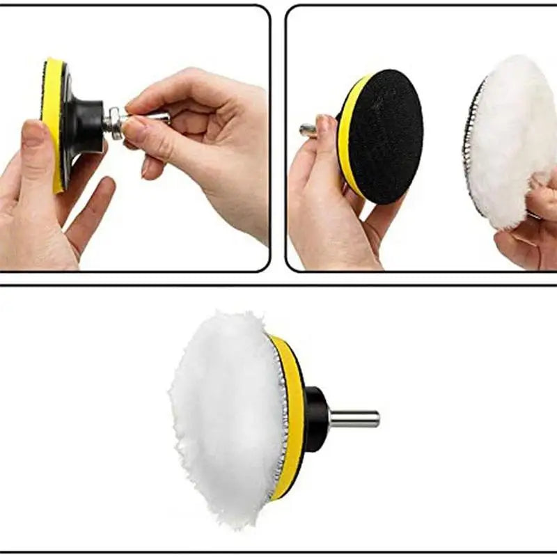 Universal Car Polish Pad Soft Wool Machine Waxing Polisher