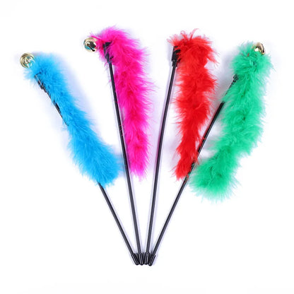 Funny Kitten Cat Teaser Interactive Toy Rod
