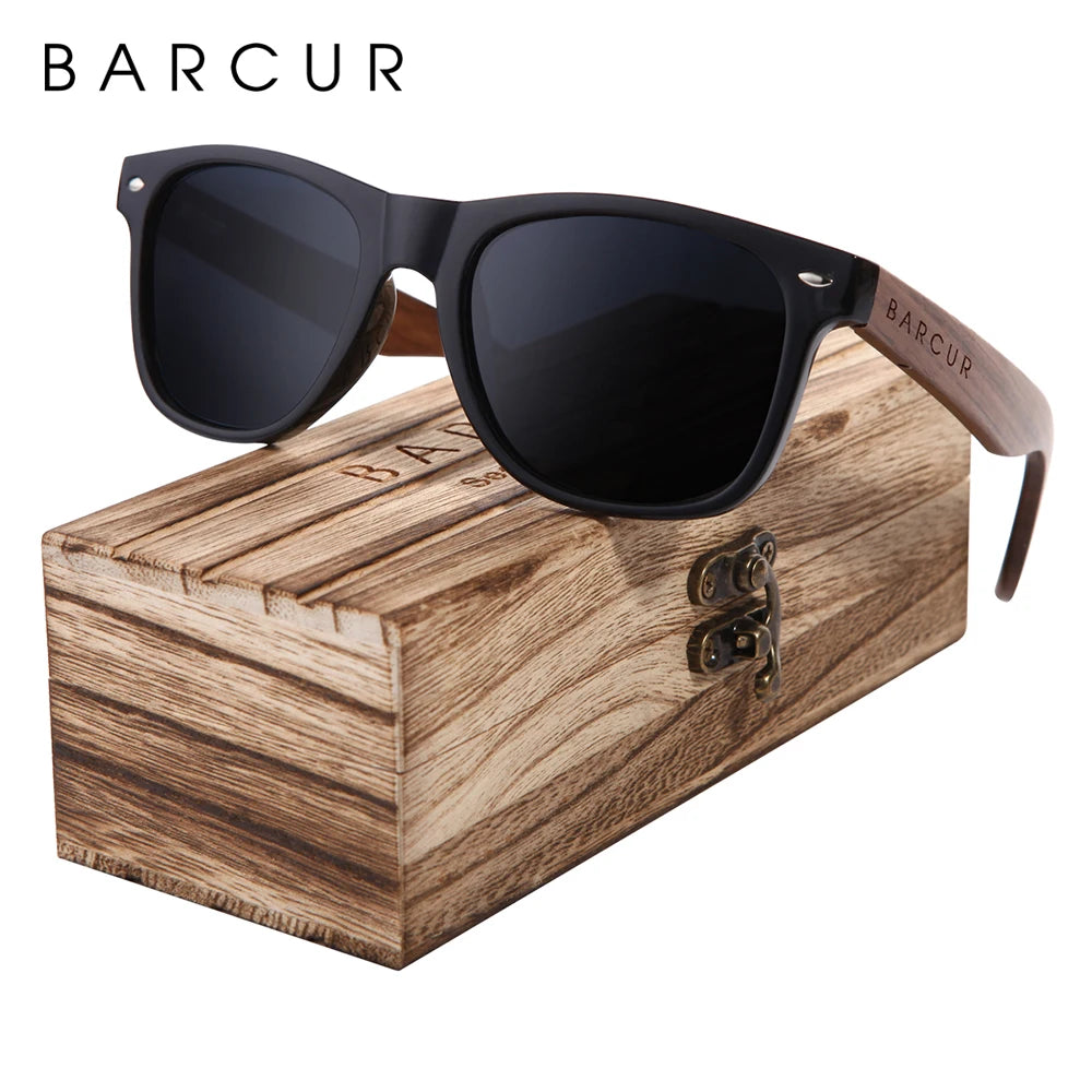 Black Walnut Sunglasses Wood Polarized Sunglasses Men