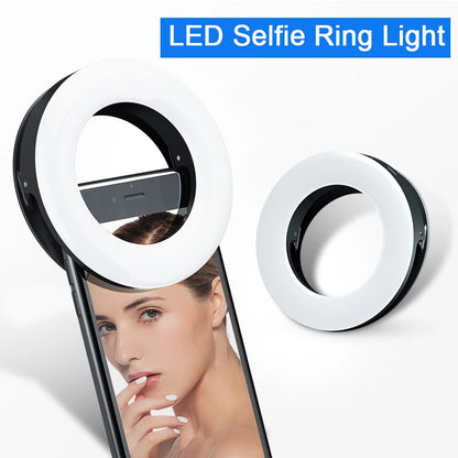 Portable LED Selfie Ring Light Flash