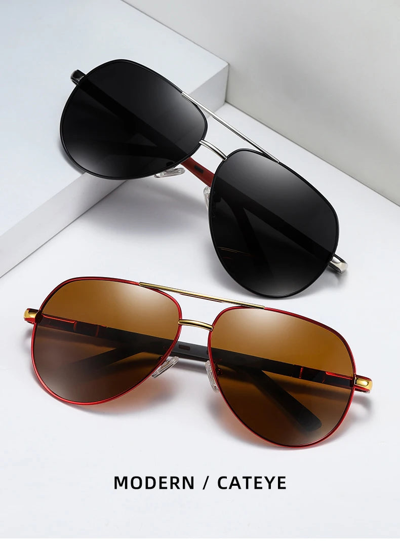 Aluminum Vintage Men's Sunglasses Men Polarized Coating