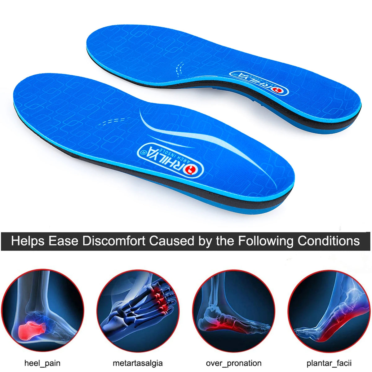Plantar Fasciitis Arch Support Orthopedic Insoles Sport Pad