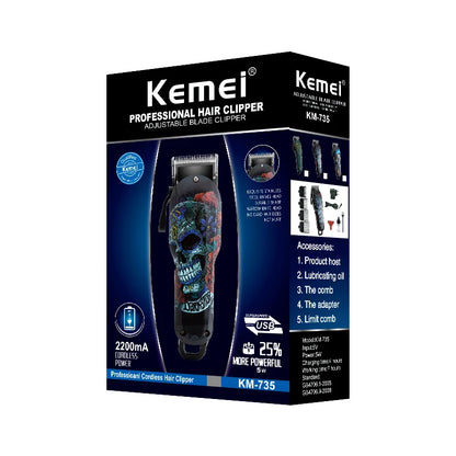 Kemei Cordless hair clipper professional hair trimmer
