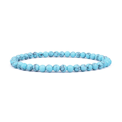 Mini Energy Charm Bracelet Natural Stone Beads Yoga Healing