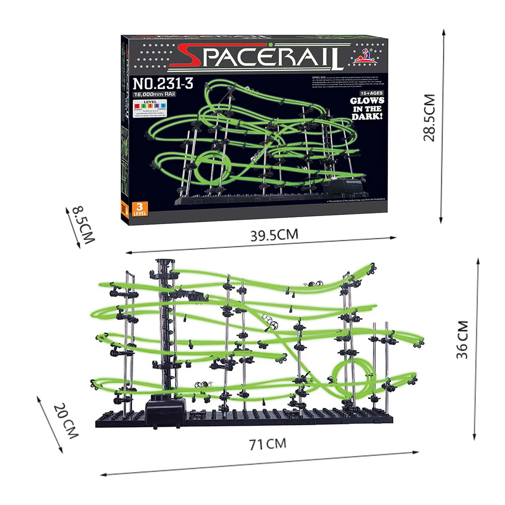 Luminous Spacerail Rollercoaster Ball Marble
