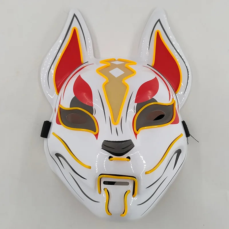 Glowing  Demon Slayer Mask Cosplay Japanese Cartoon