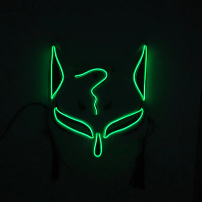Glowing  Demon Slayer Mask Cosplay Japanese Cartoon