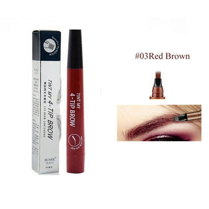 5 Colors Eyebrow Pencil Waterproof 4 Fork Tip Eyebrow