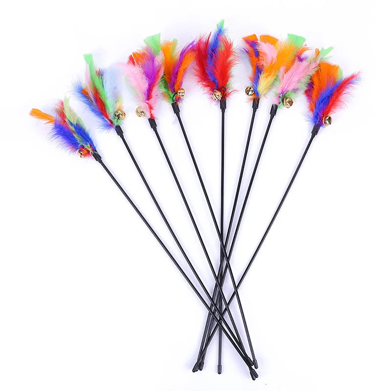 Funny Kitten Cat Teaser Interactive Toy Rod