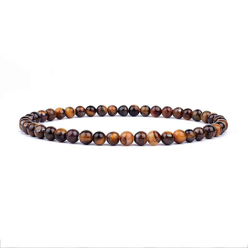 Mini Energy Charm Bracelet Natural Stone Beads Yoga Healing