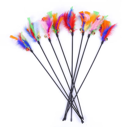 Funny Kitten Cat Teaser Interactive Toy Rod