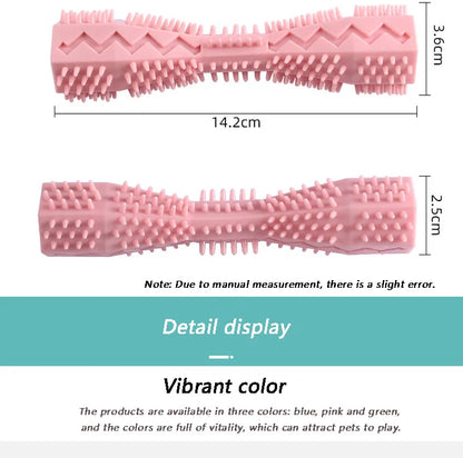Dog Toothbrush Durable Dog Chew Toy Stick Soft Rubber