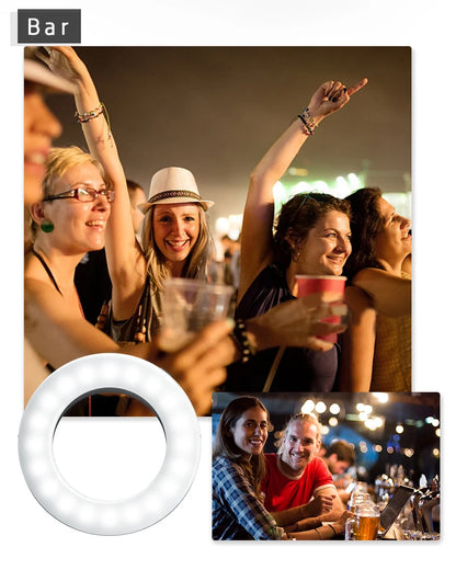 Portable LED Selfie Ring Light Flash