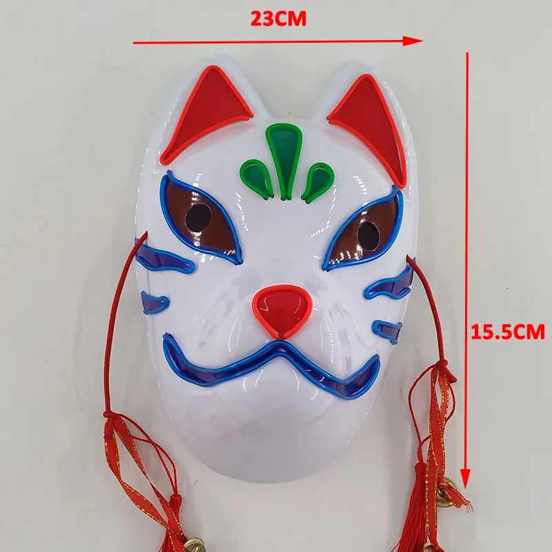 Glowing  Demon Slayer Mask Cosplay Japanese Cartoon