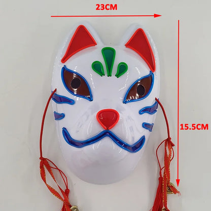 Glowing  Demon Slayer Mask Cosplay Japanese Cartoon