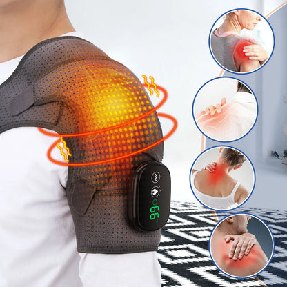 Electric Shoulder Massager Heating Pad Vibration Massage