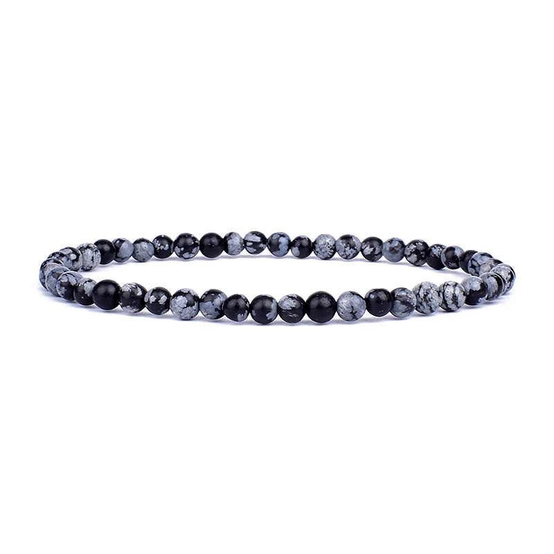 Mini Energy Charm Bracelet Natural Stone Beads Yoga Healing