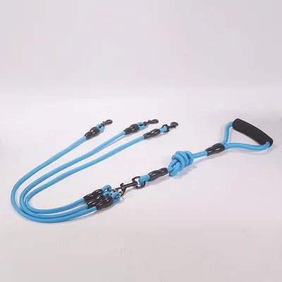 Pet Dog Leash Nylon Rope Double Dual Two Heads Dogs Leash