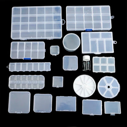 19 Style Plastic Storage Jewelry Box Compartment
