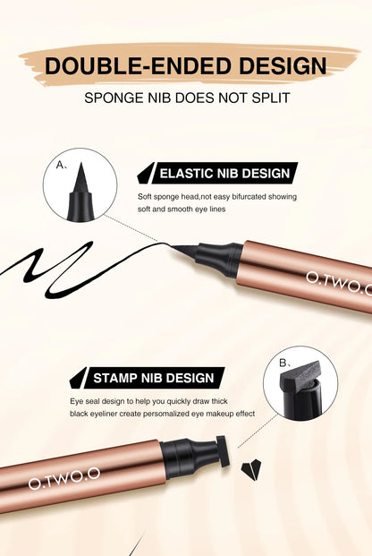 Eyeliner Stamp Black Liquid Eyeliner Pen Waterproof Fast Dry