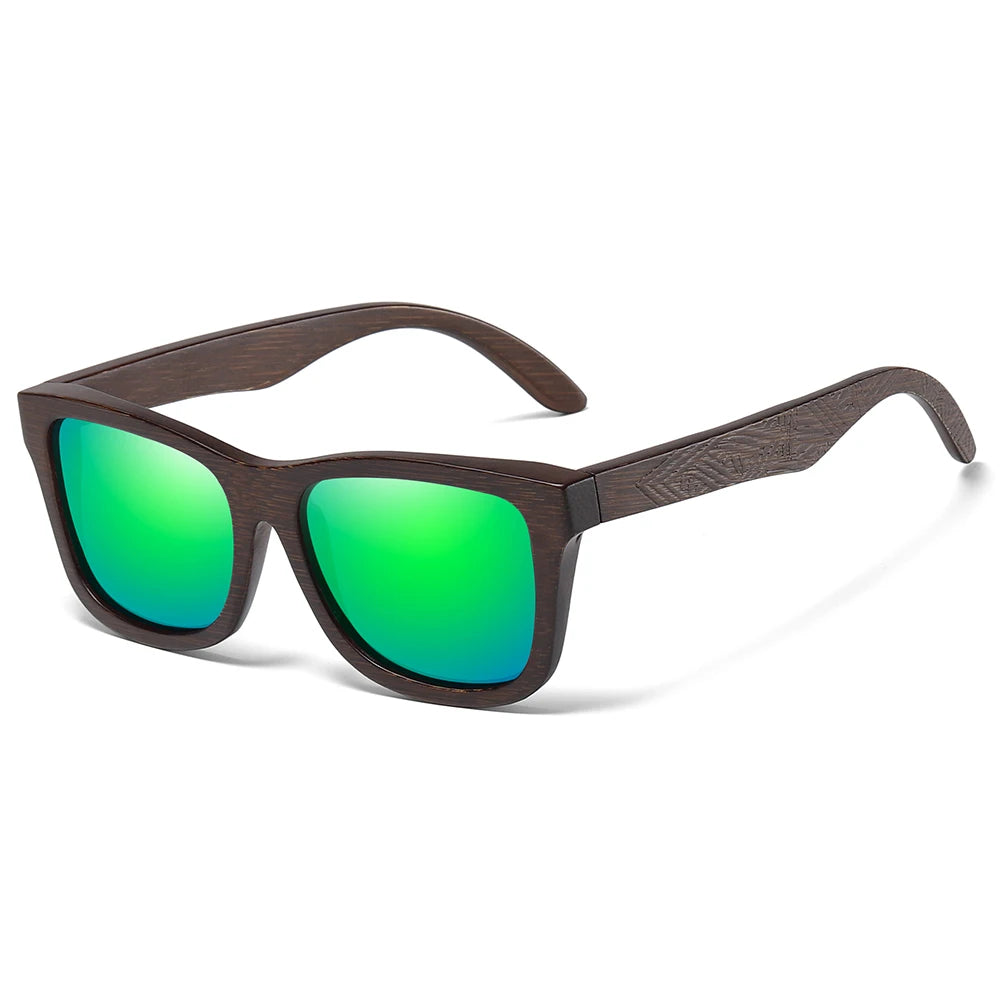 GM Natural Bamboo Wooden Sunglasses Polarized Glasses