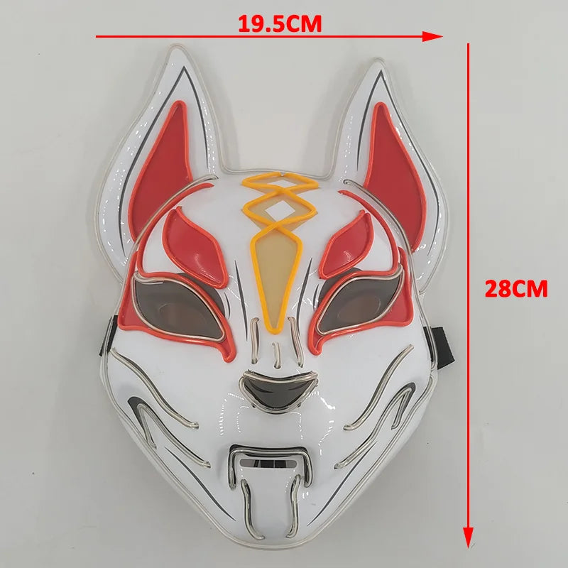 Glowing  Demon Slayer Mask Cosplay Japanese Cartoon