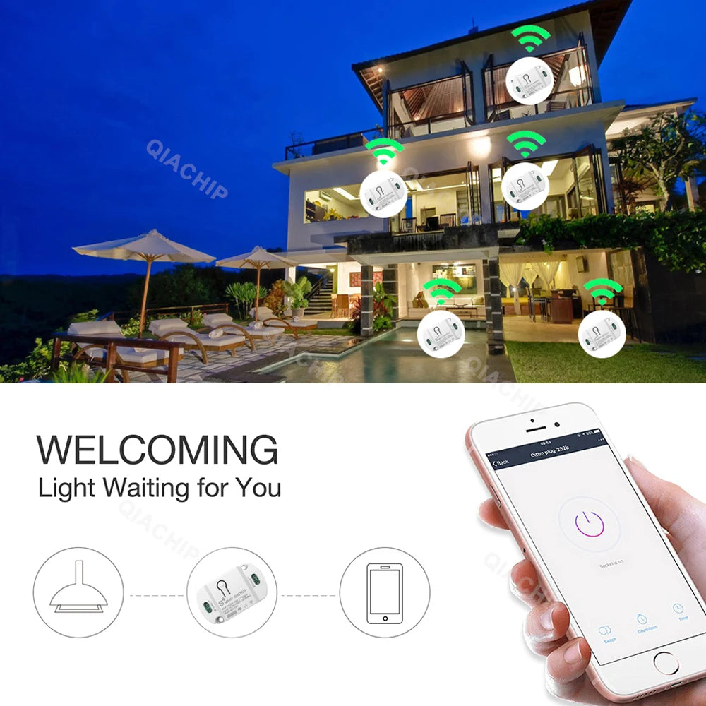 Tuya WiFi Smart Switch AC 220V 110V Wireless Controller