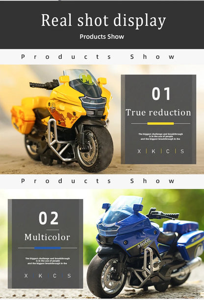Car Model Alloy Pull Back Motorcycle Men's Locomotive