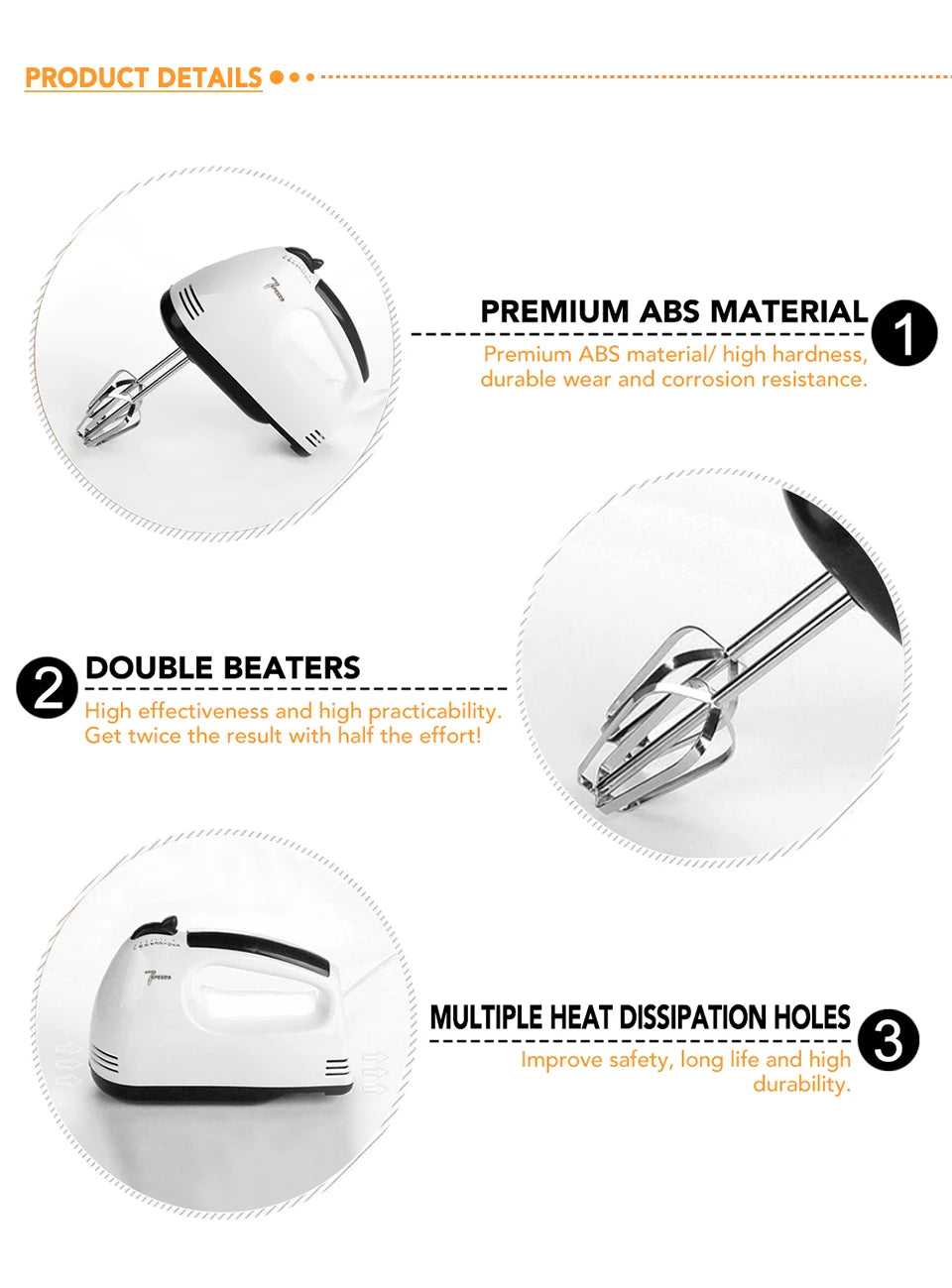 Electric Hand Mixer Egg-Whisk Electric Mixer