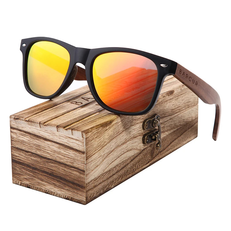 Black Walnut Sunglasses Wood Polarized Sunglasses Men