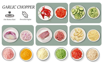 Meat Grinder Electric Garlic Crusher Food Chopper