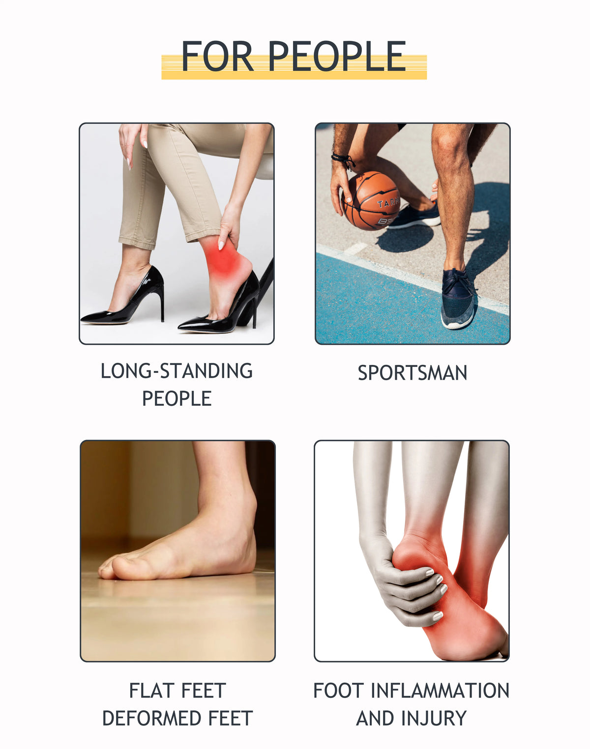IFITNA Flat Feet Orthopedic Insoles Arch Support