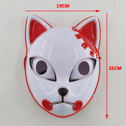 Glowing  Demon Slayer Mask Cosplay Japanese Cartoon