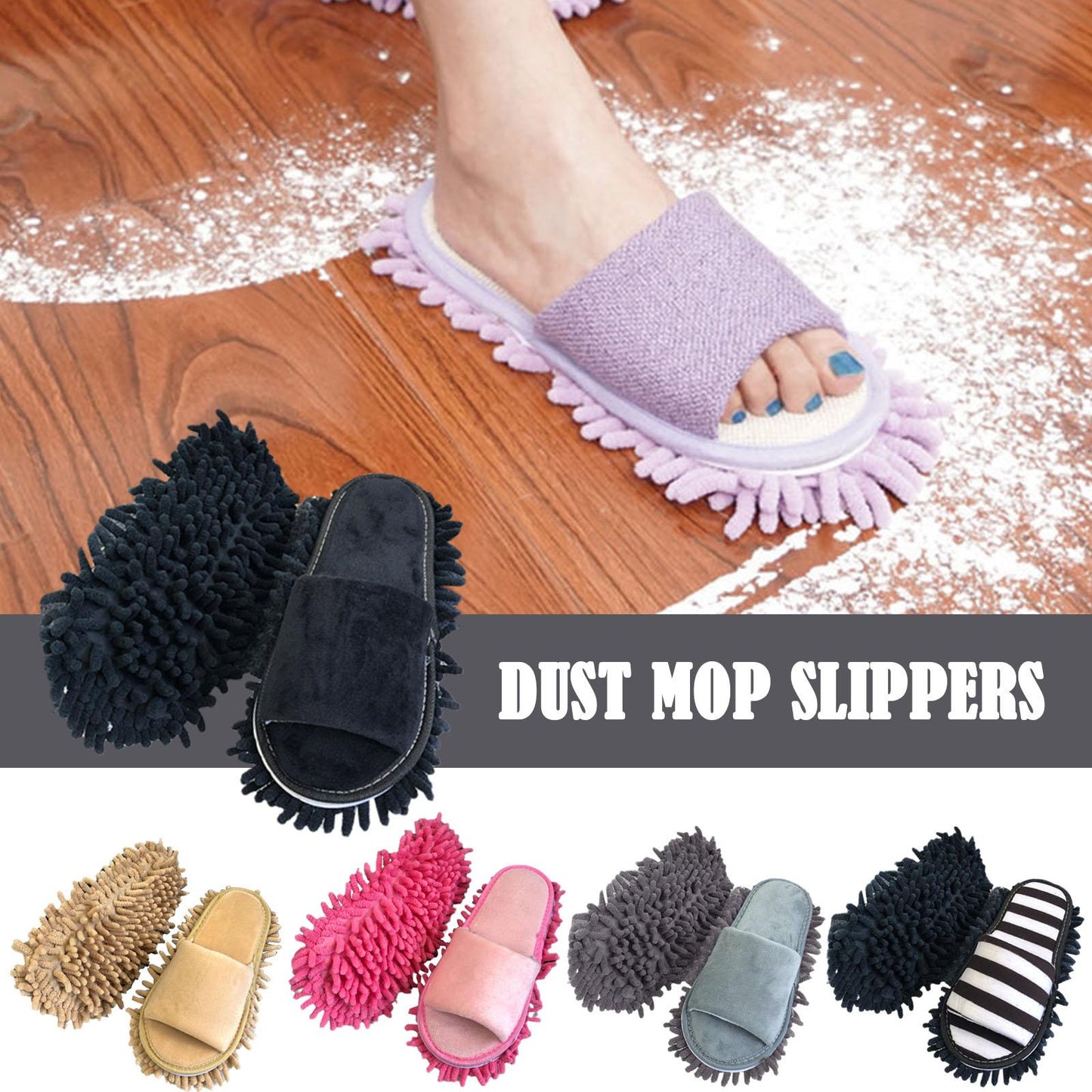 Lazy Mop Slippers Floor Dust Cleaning Slippers Shoes