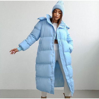 Down Jacket Korean Style Super Long Women's Clothing