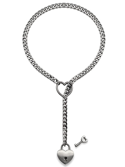 Fashion Jewelry New Slip Chain Necklace Heart O-Ring