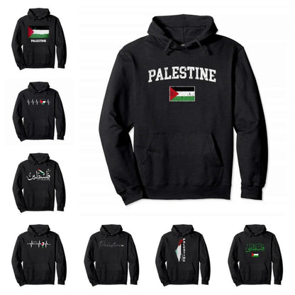 Cotton Palestine Pullover Hoodie Warm Hoodie Fashion Hip Hop