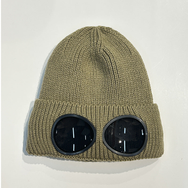 Warm Ski Mask Hats Caps Women Men Winter Windproof Glasses