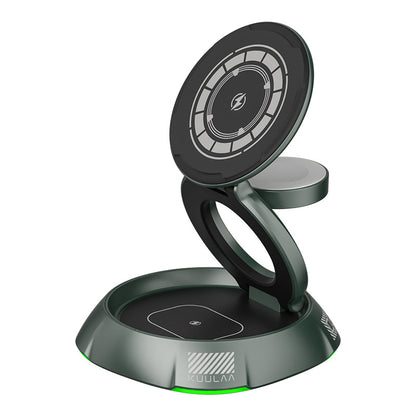 Mobile Phone Watch Headset Three-in-one Magnetic Rotating Wireless Charger