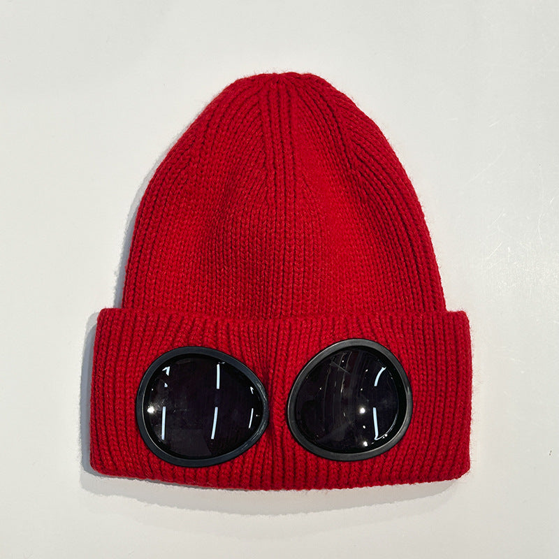 Warm Ski Mask Hats Caps Women Men Winter Windproof Glasses