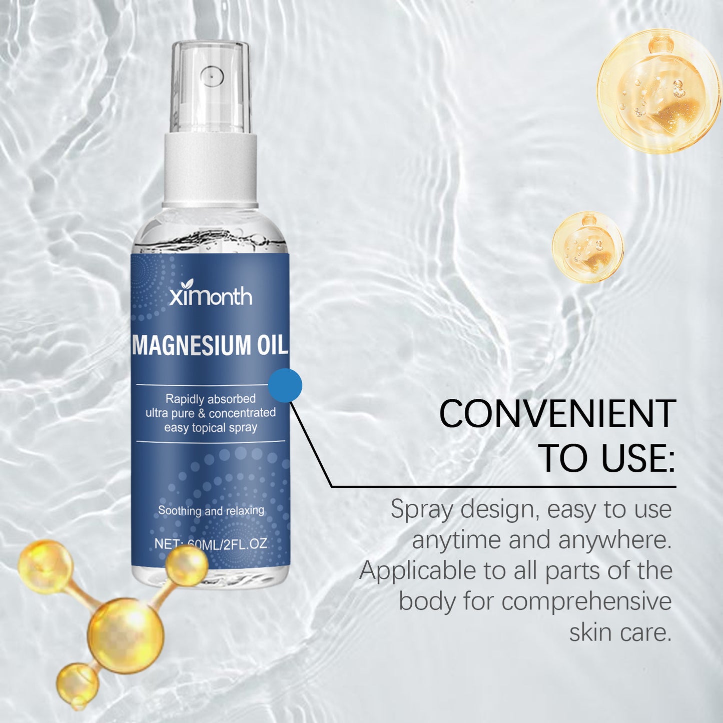 Magnesium Oil Moisturizing Spray Better Sleep Relieve