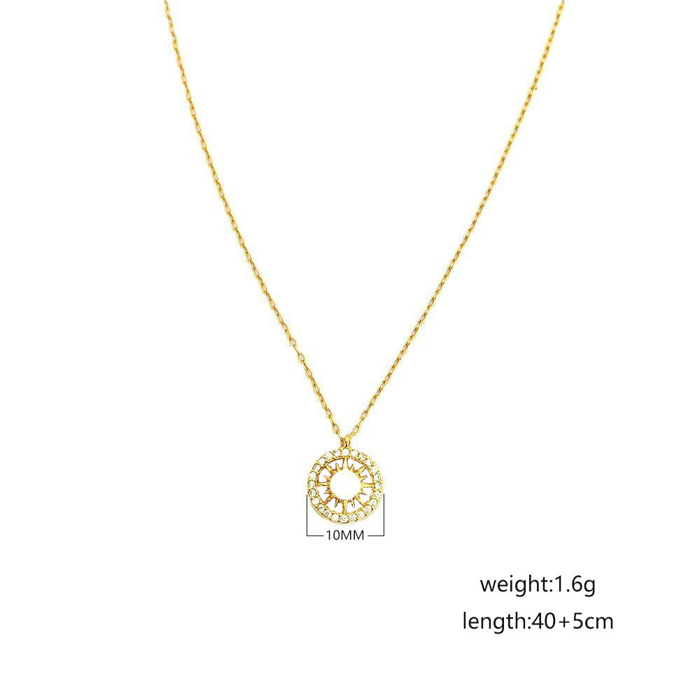 Fashion Jewelry Niche Moon And Sun Necklace