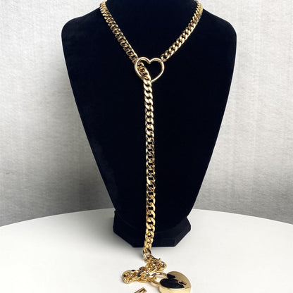 Fashion Jewelry New Slip Chain Necklace Heart O-Ring