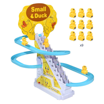 Climbing Stairs Track Toys Electric Duck DIY Rail Racing Track